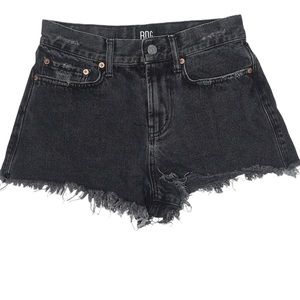 Bdg Black Cut Off Denim Shorts